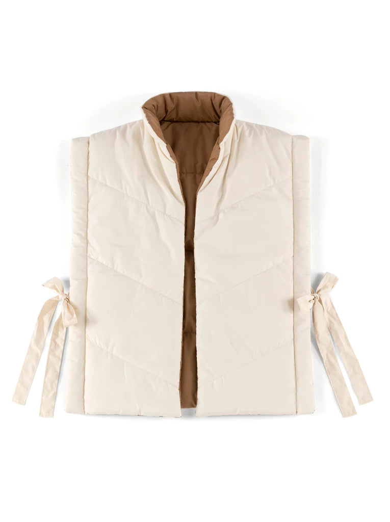Petra Reversible Vest - Ivory