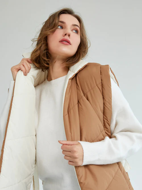 Petra Reversible Vest - Ivory