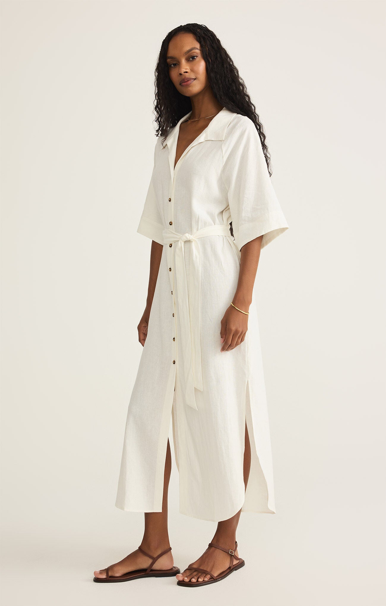 Brise Linen Midi Dress