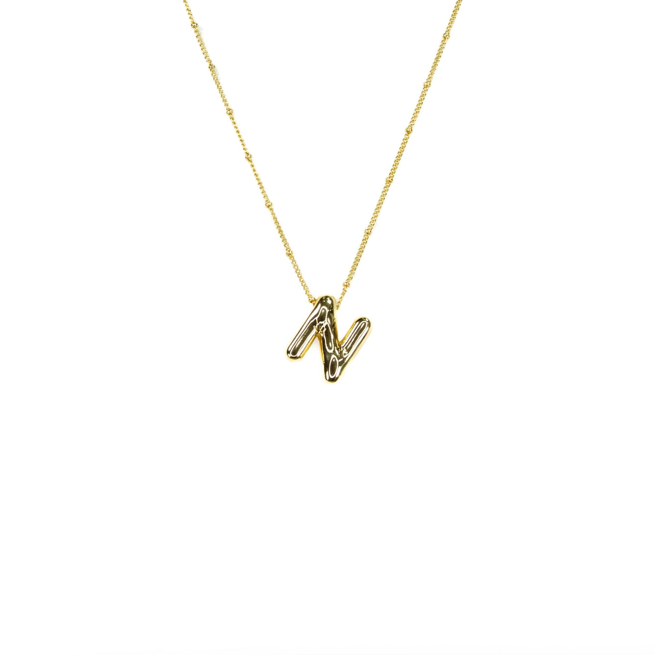 Bubble Initial Necklace