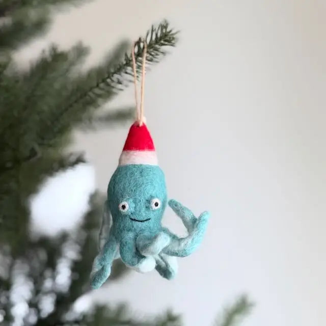 Ornament - Octopus W/ Hat