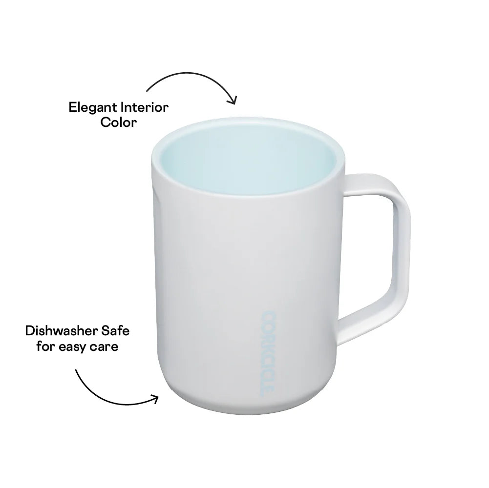 Pure Taste Ceramic Mug - White / Powder Blue