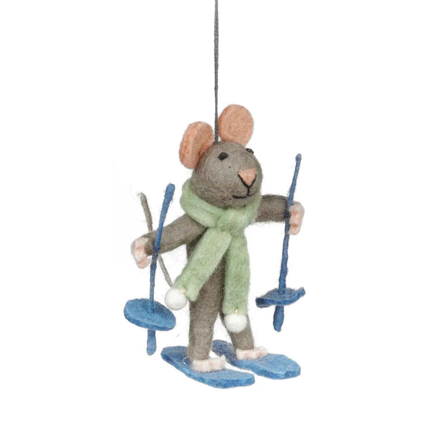 Ornament - Slyvia Skiing Mouse
