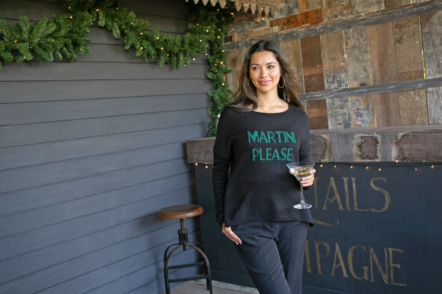 Martini Please Crewneck Sweater