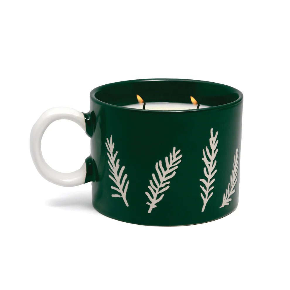 Cyprus & Fir Green Mug Candle