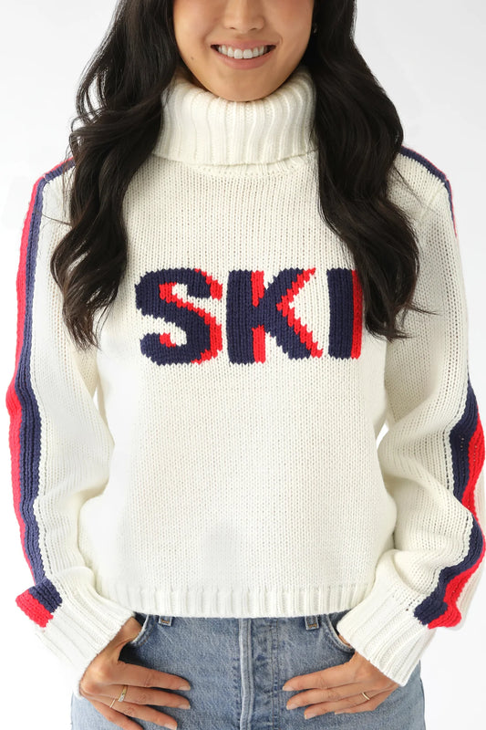 Retro Cropped Ski Turtleneck Sweater