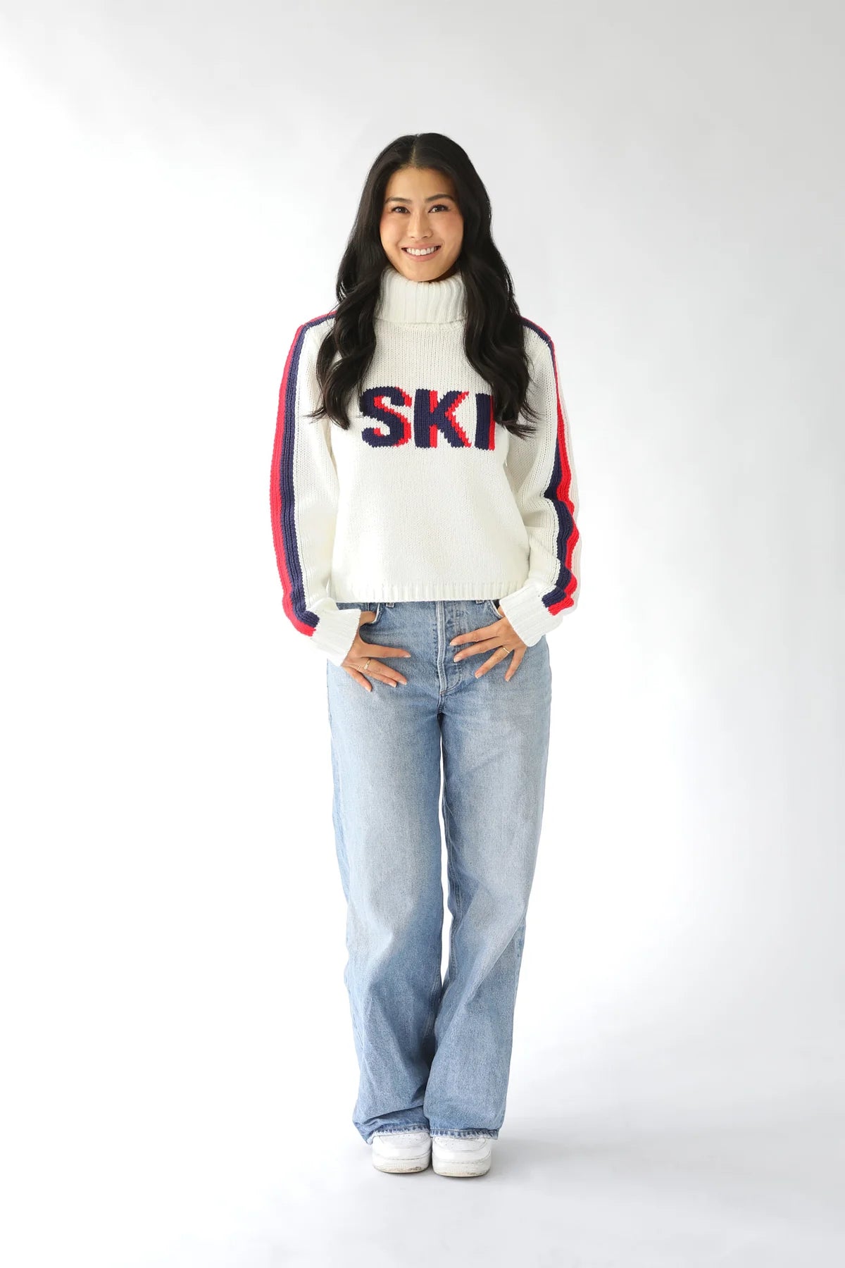 Retro Cropped Ski Turtleneck Sweater