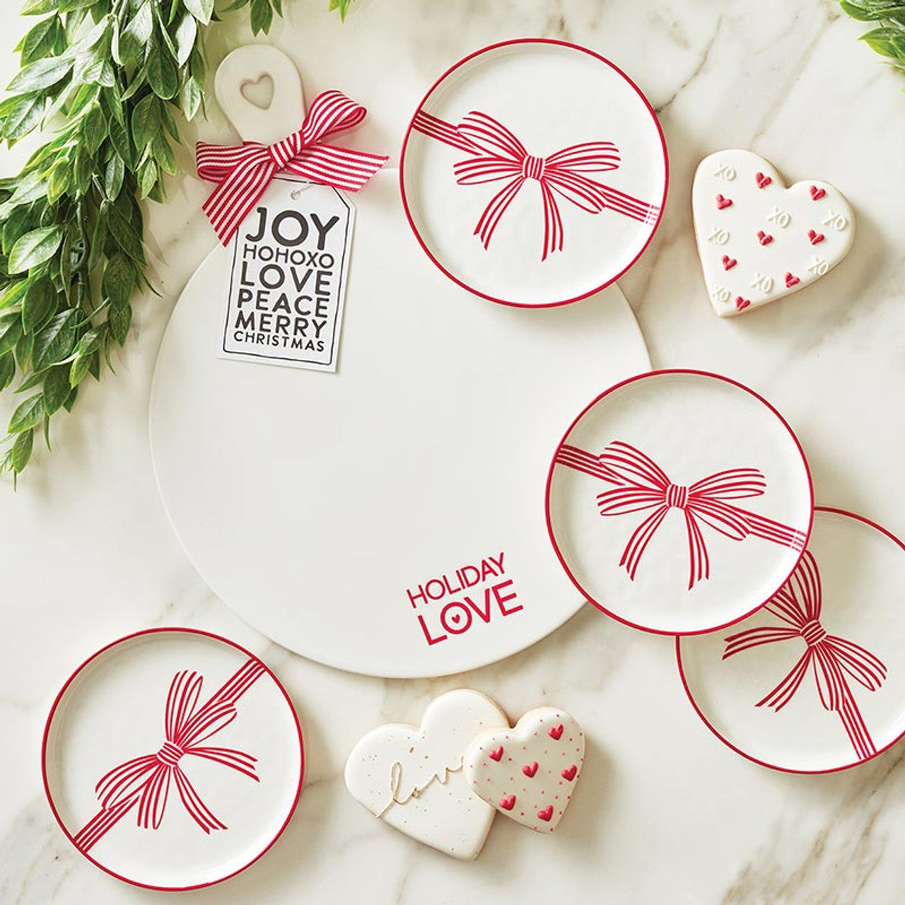 Red Bow Appetizer Plate