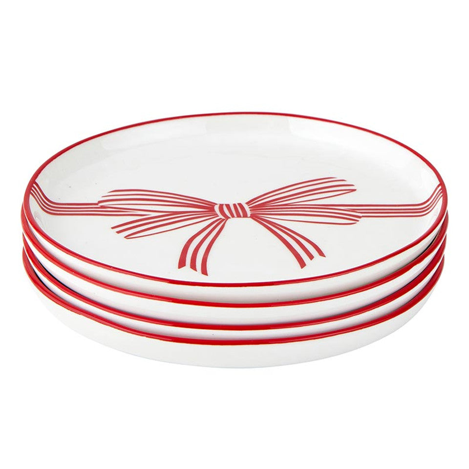 Red Bow Appetizer Plate