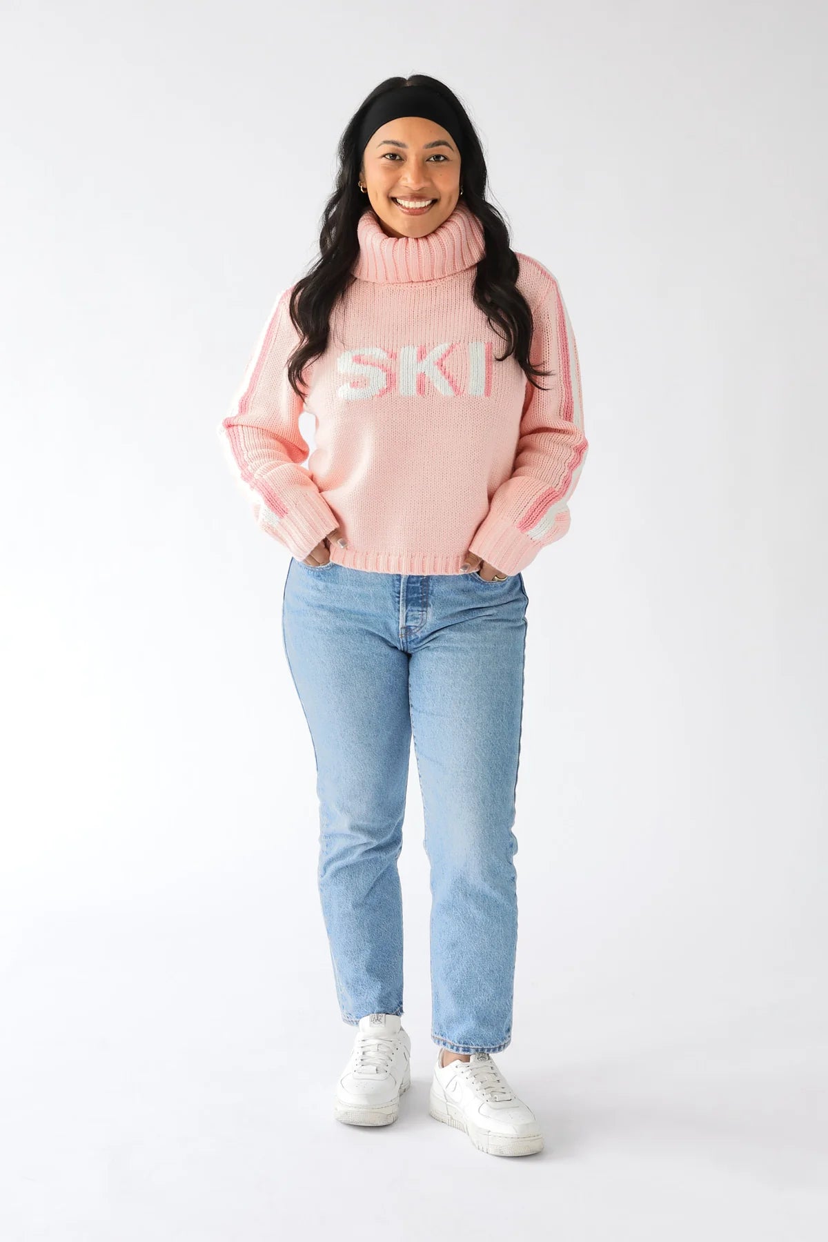 Retro Cropped Ski Turtleneck Sweater