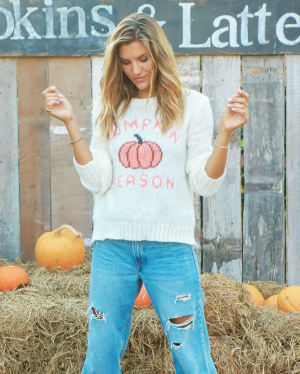 Pumpkin Season Chunky Crew Sweater