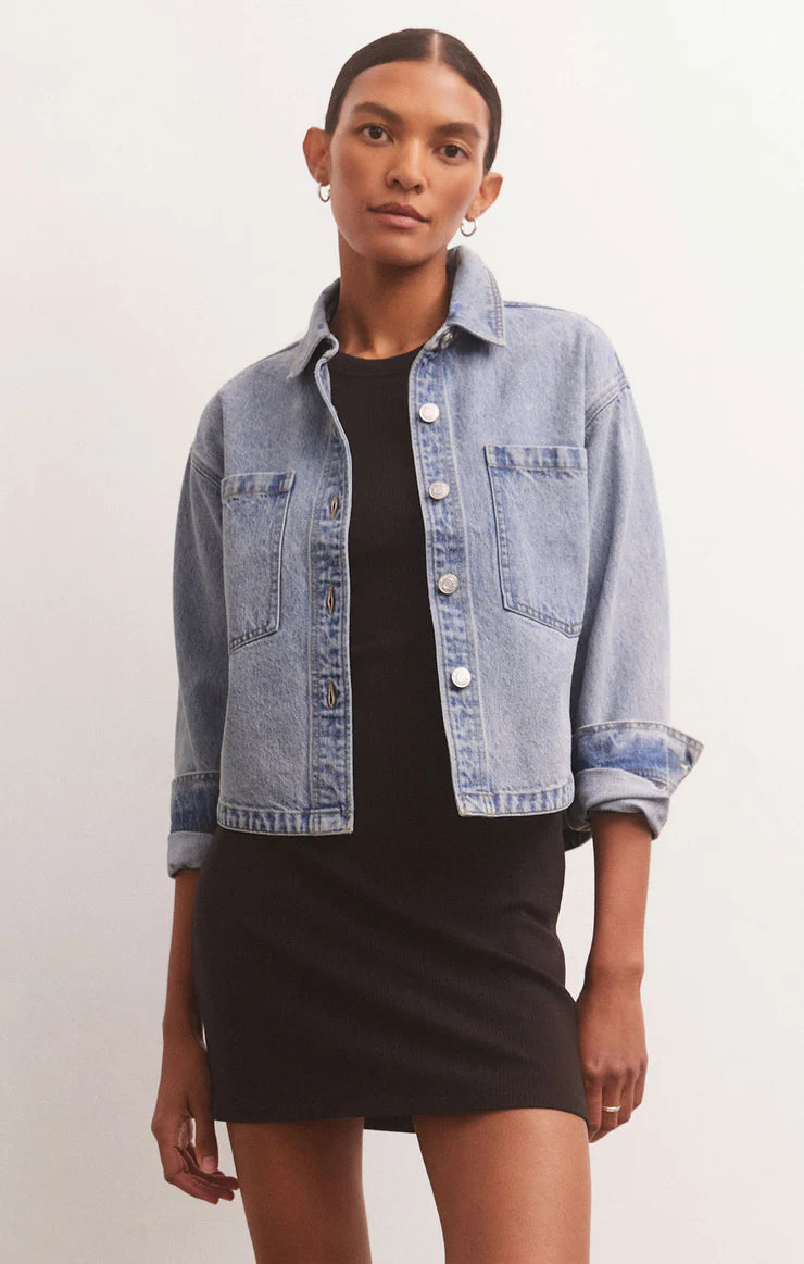 All Day Cropped Denim Jacket