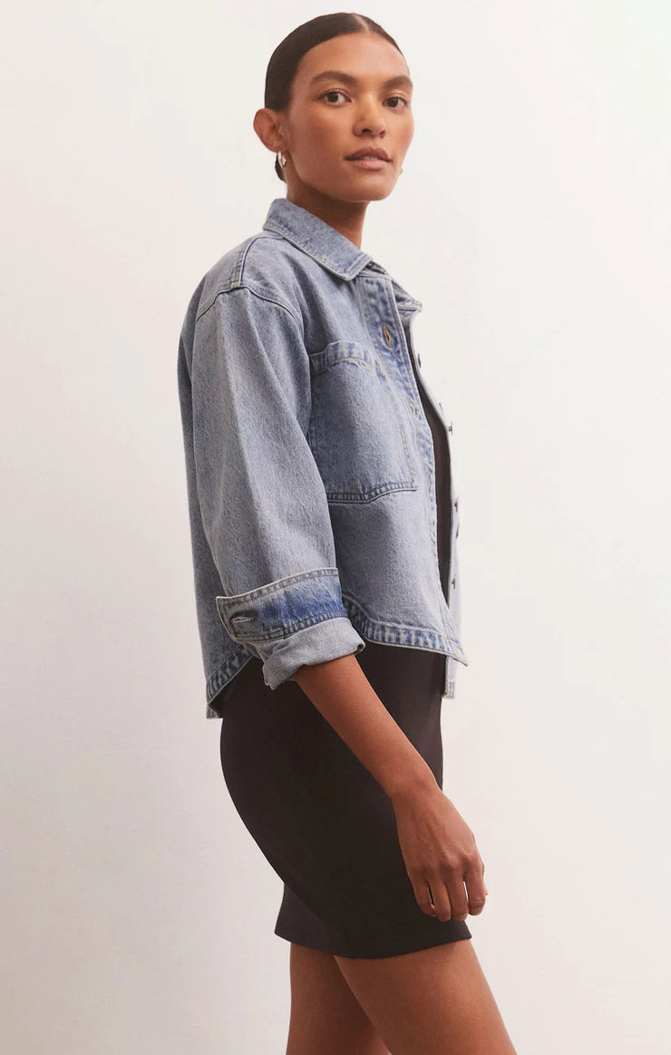 All Day Cropped Denim Jacket