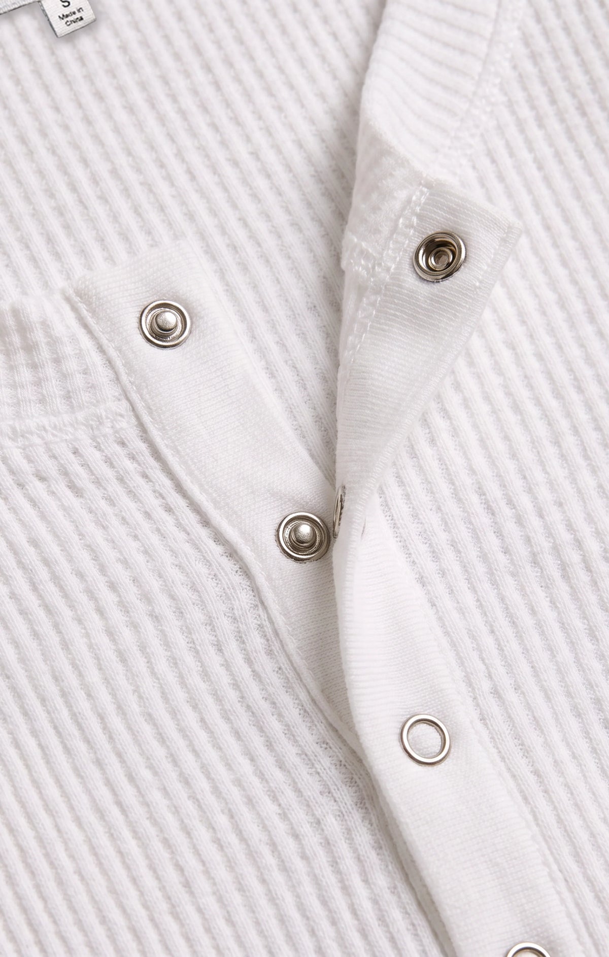 Albany Waffle Button Up Top