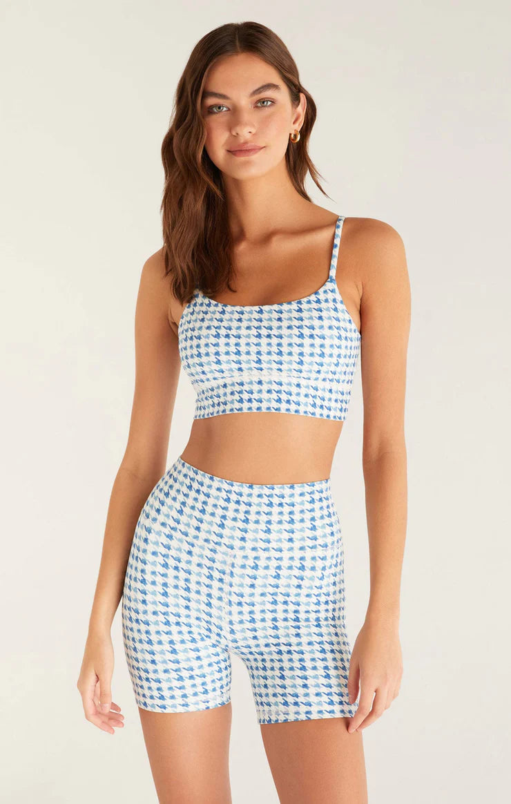 Shine On Houndstooth Bra Top