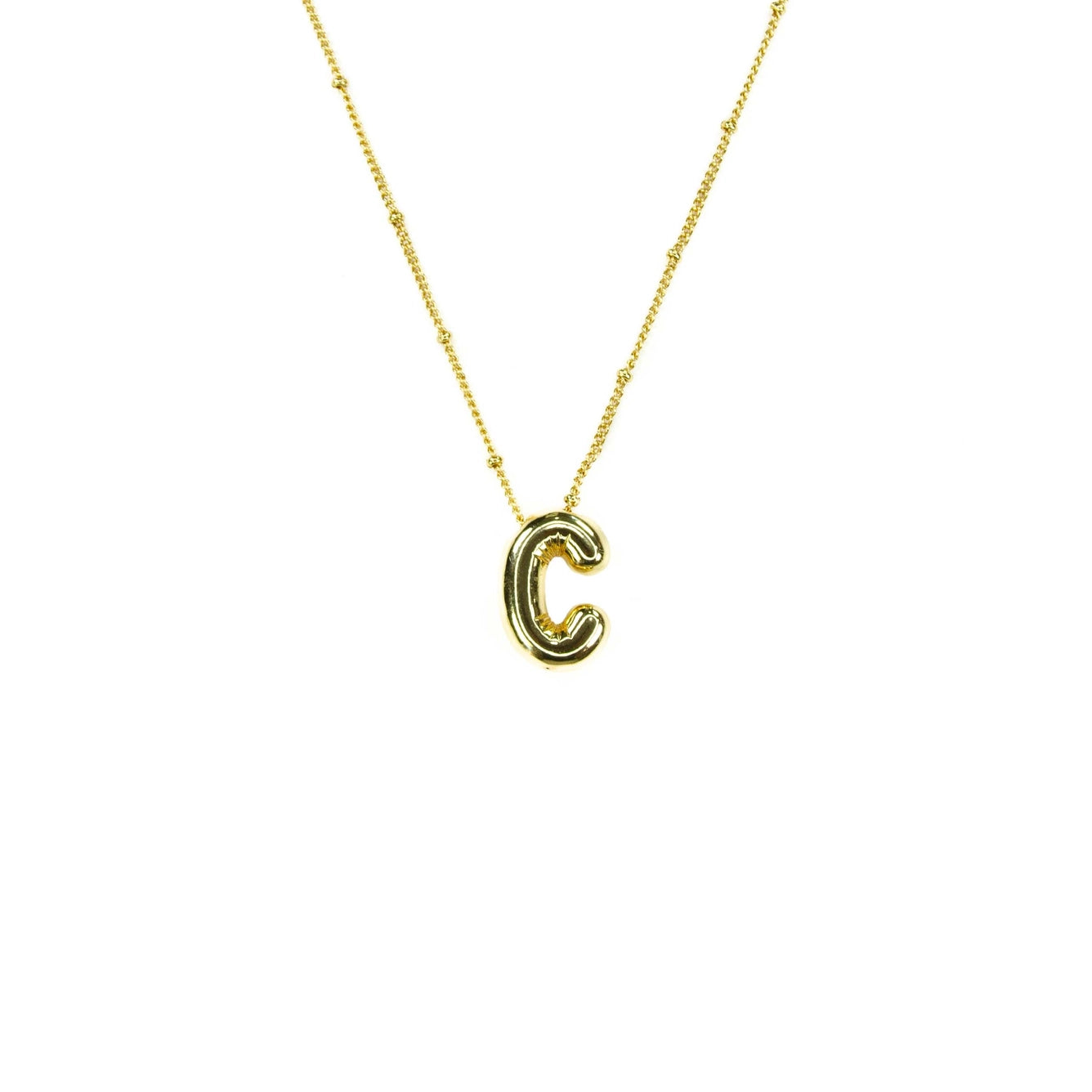 Bubble Initial Necklace