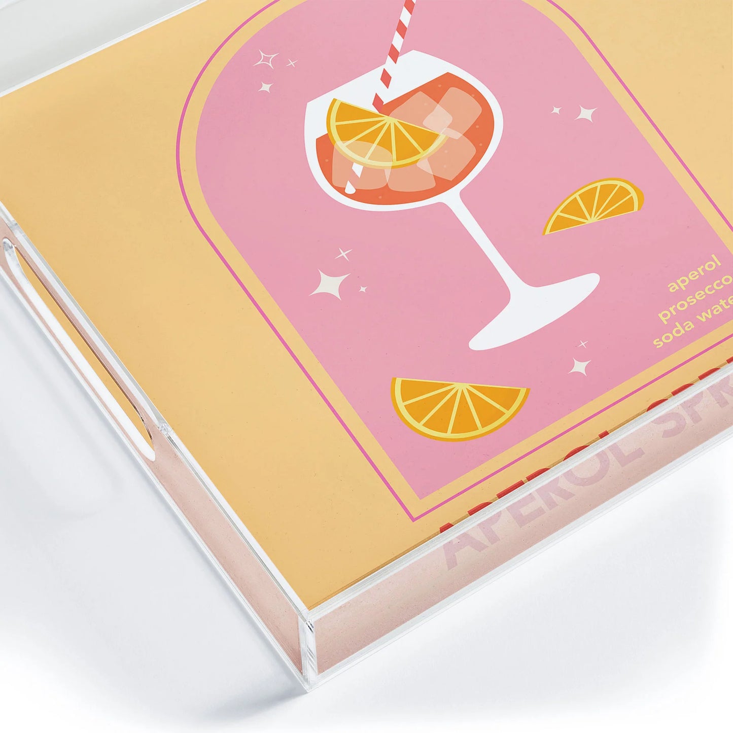 Large Acrylic Tray - Aperol Spritz