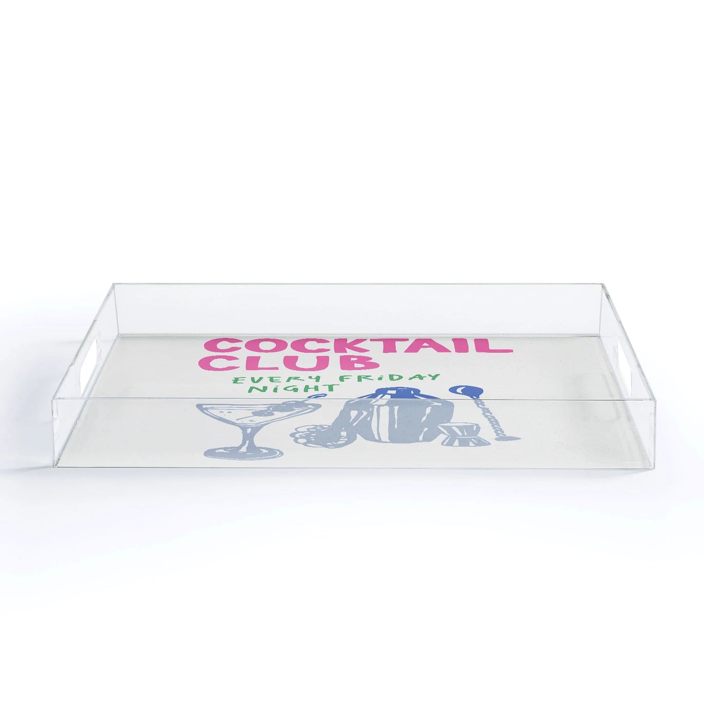 Large Acrylic Tray - Cocktail Club