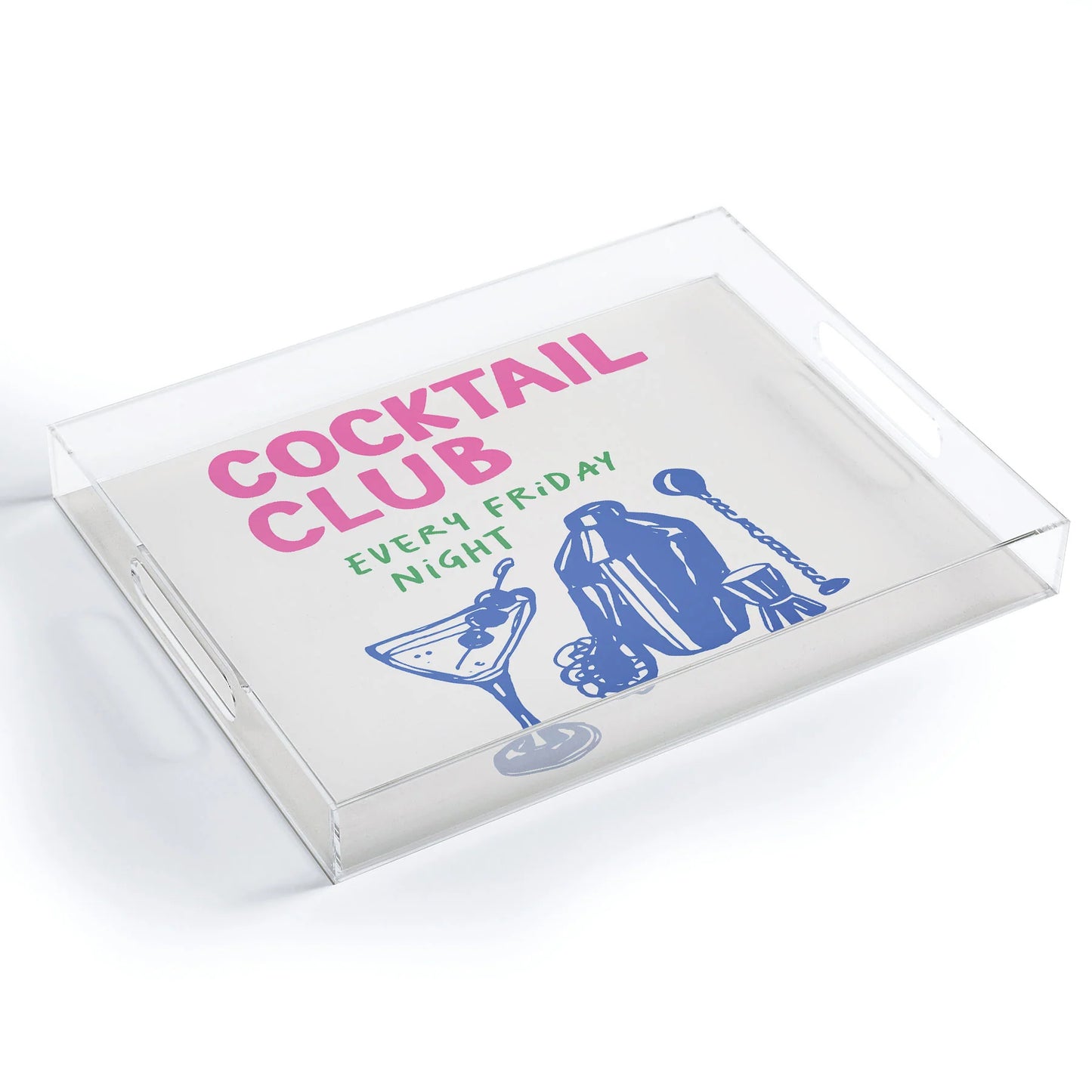 Large Acrylic Tray - Cocktail Club