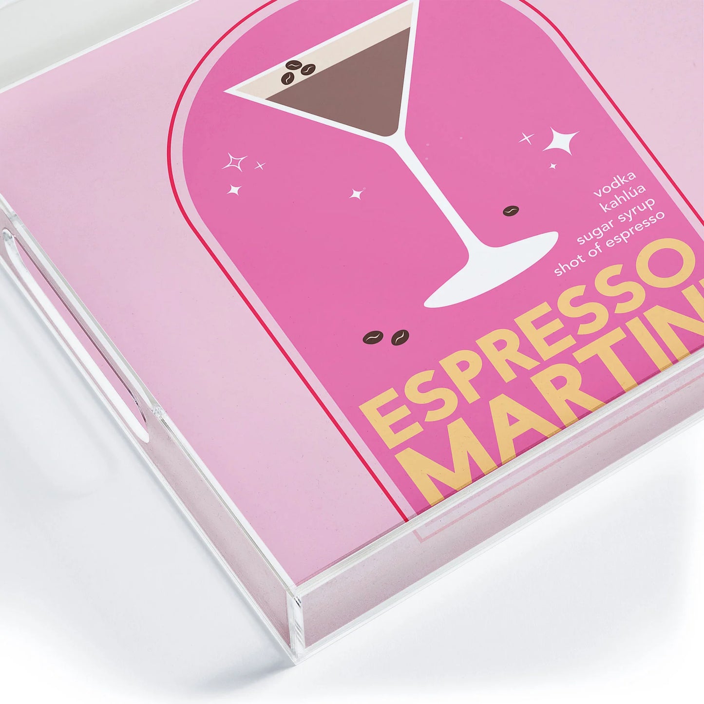Large Acrylic Tray - Espresso Martini
