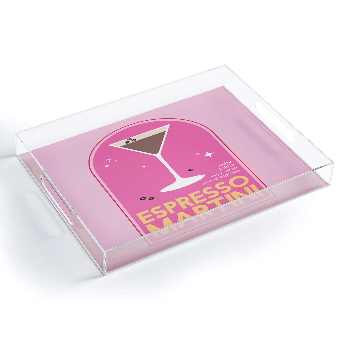 Large Acrylic Tray - Espresso Martini