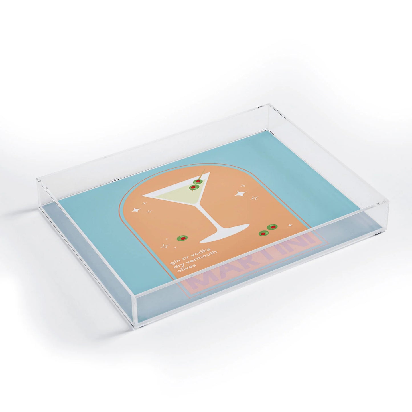 Small Acrylic Tray - Martini