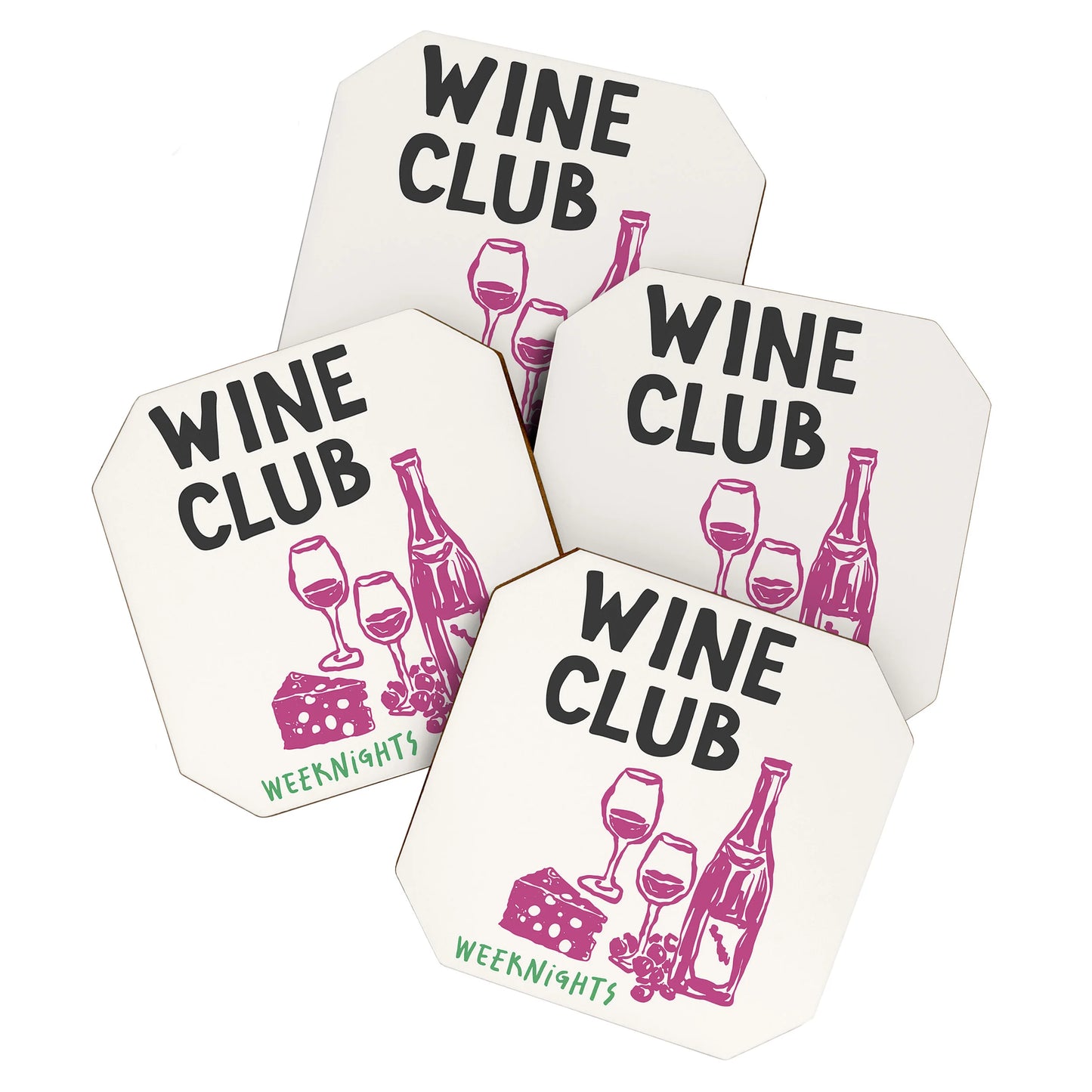 Coaster Set - Wine Club