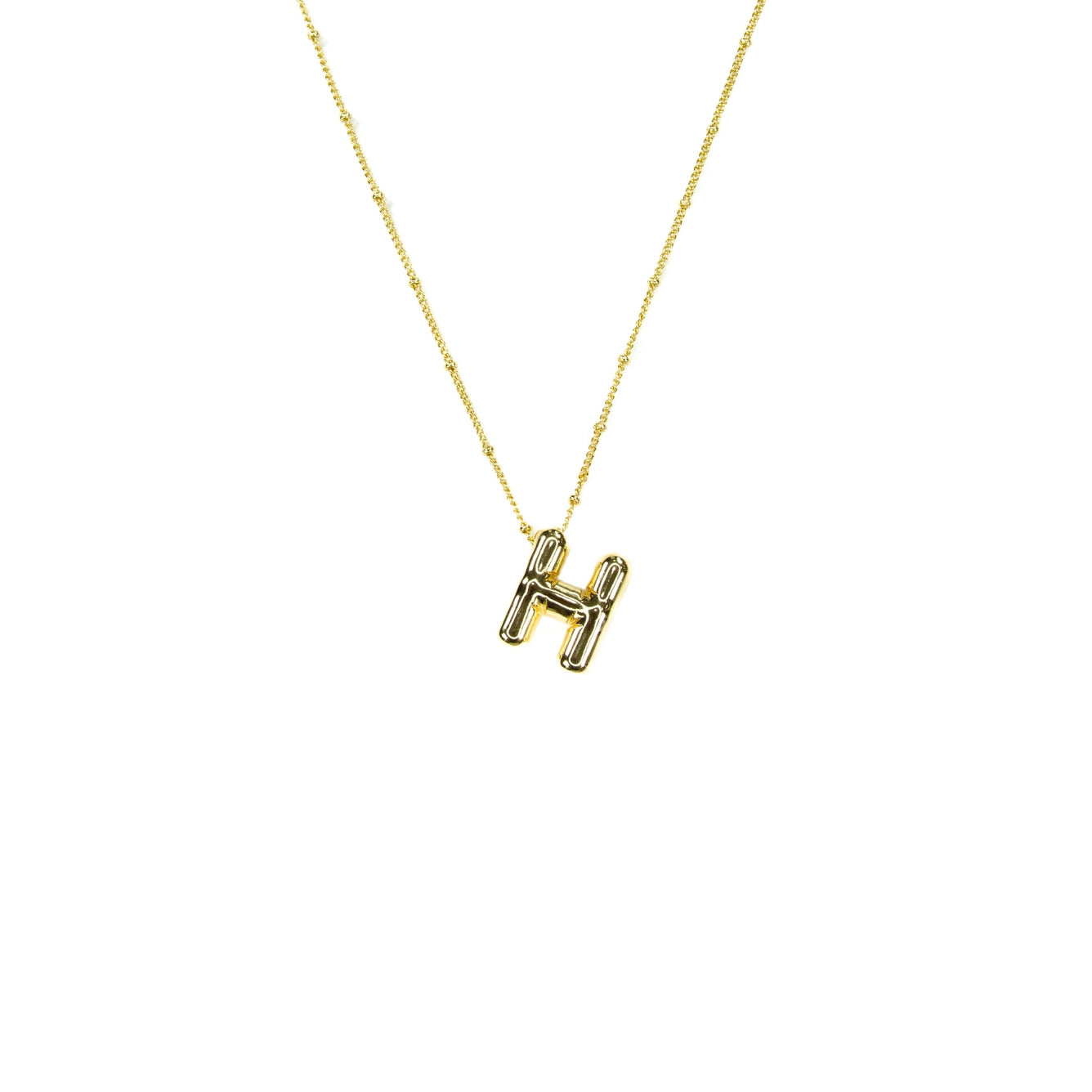 Bubble Initial Necklace