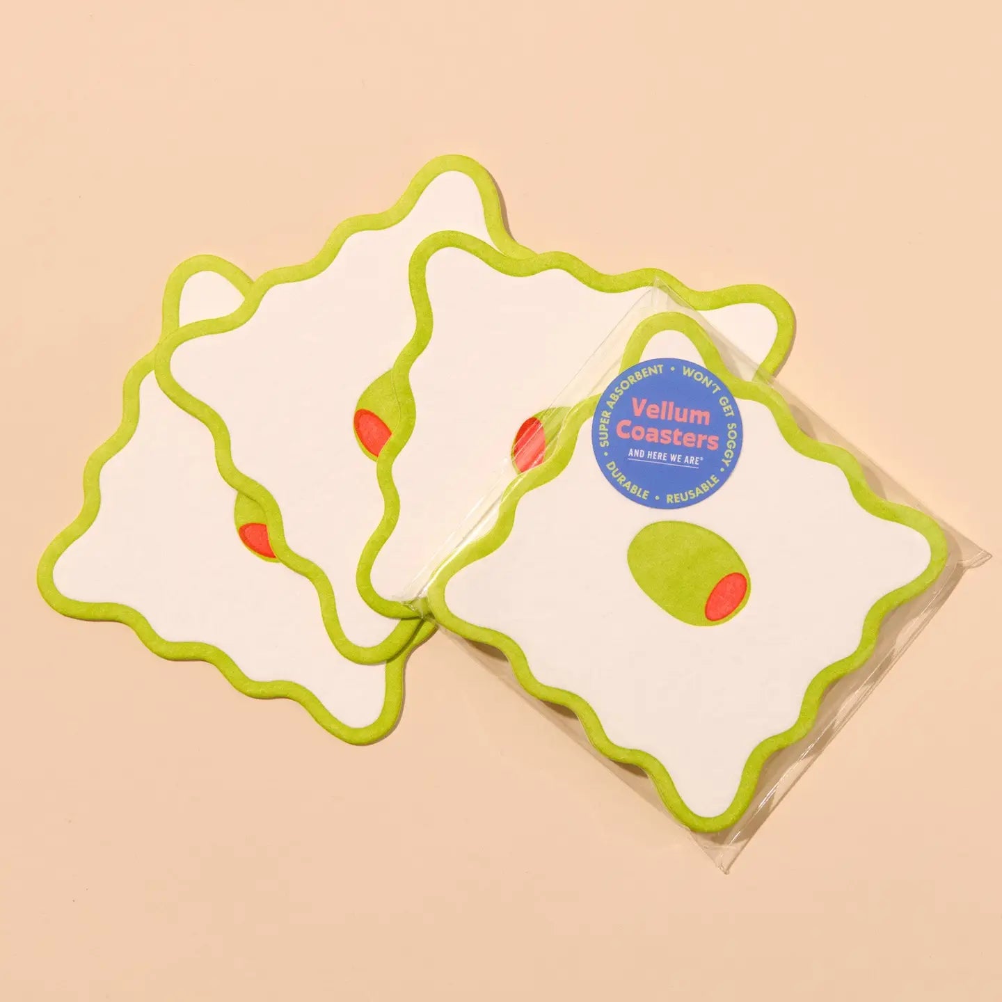 Set/4 Vellum Coasters
