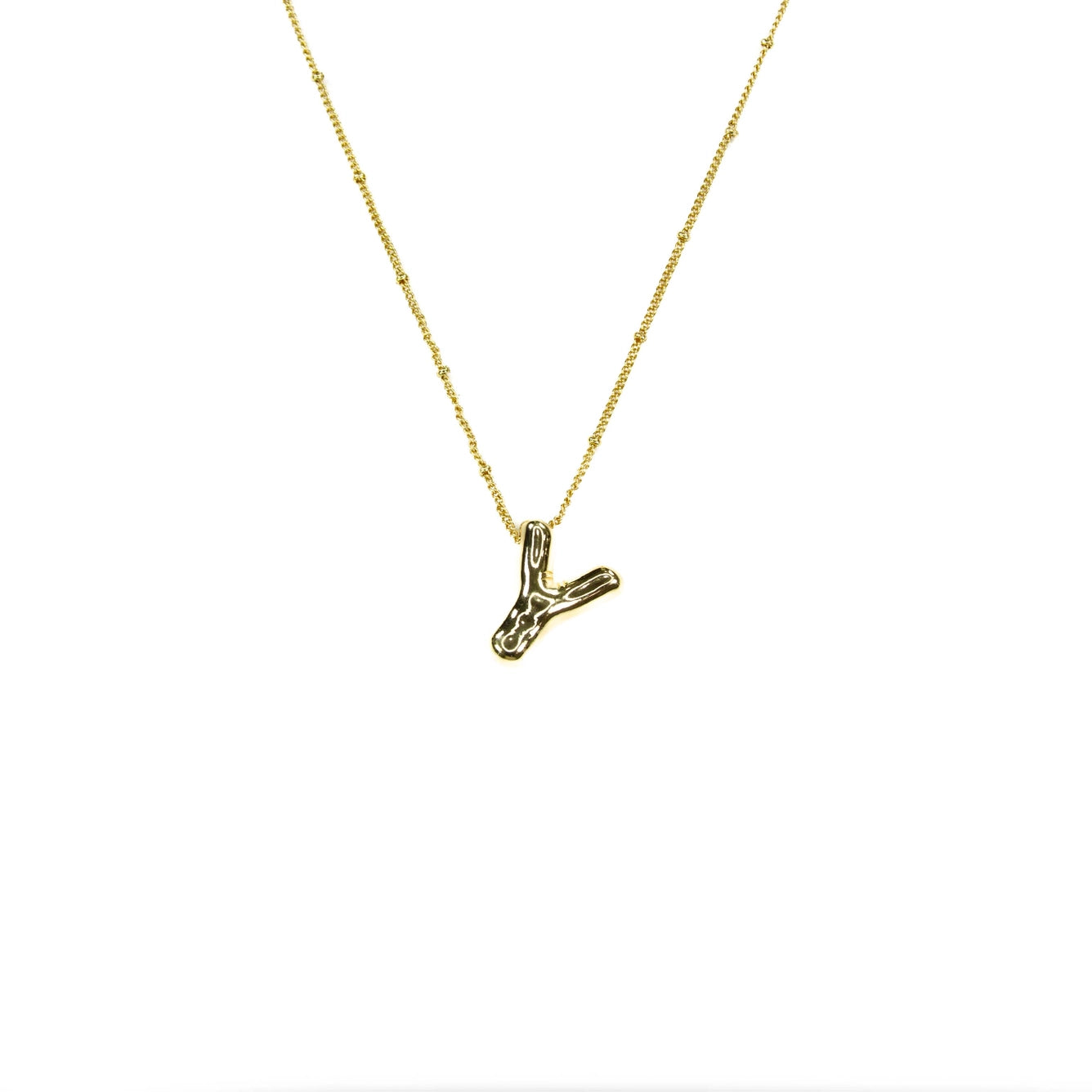 Bubble Initial Necklace
