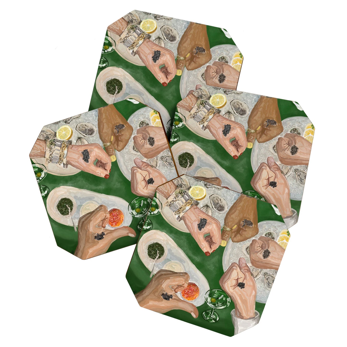 Coaster Set - Caviar Bump