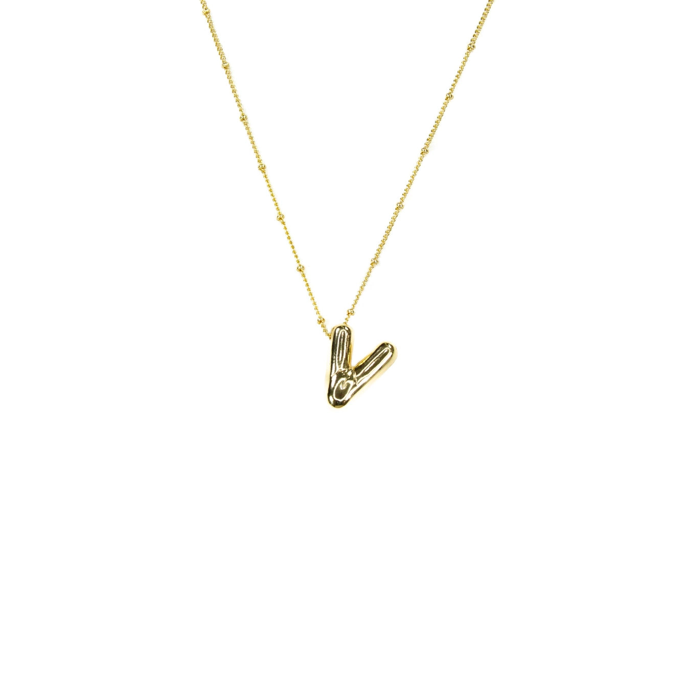 Bubble Initial Necklace