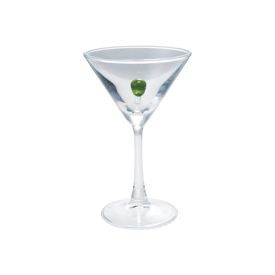 Martini Glass W/ Olive