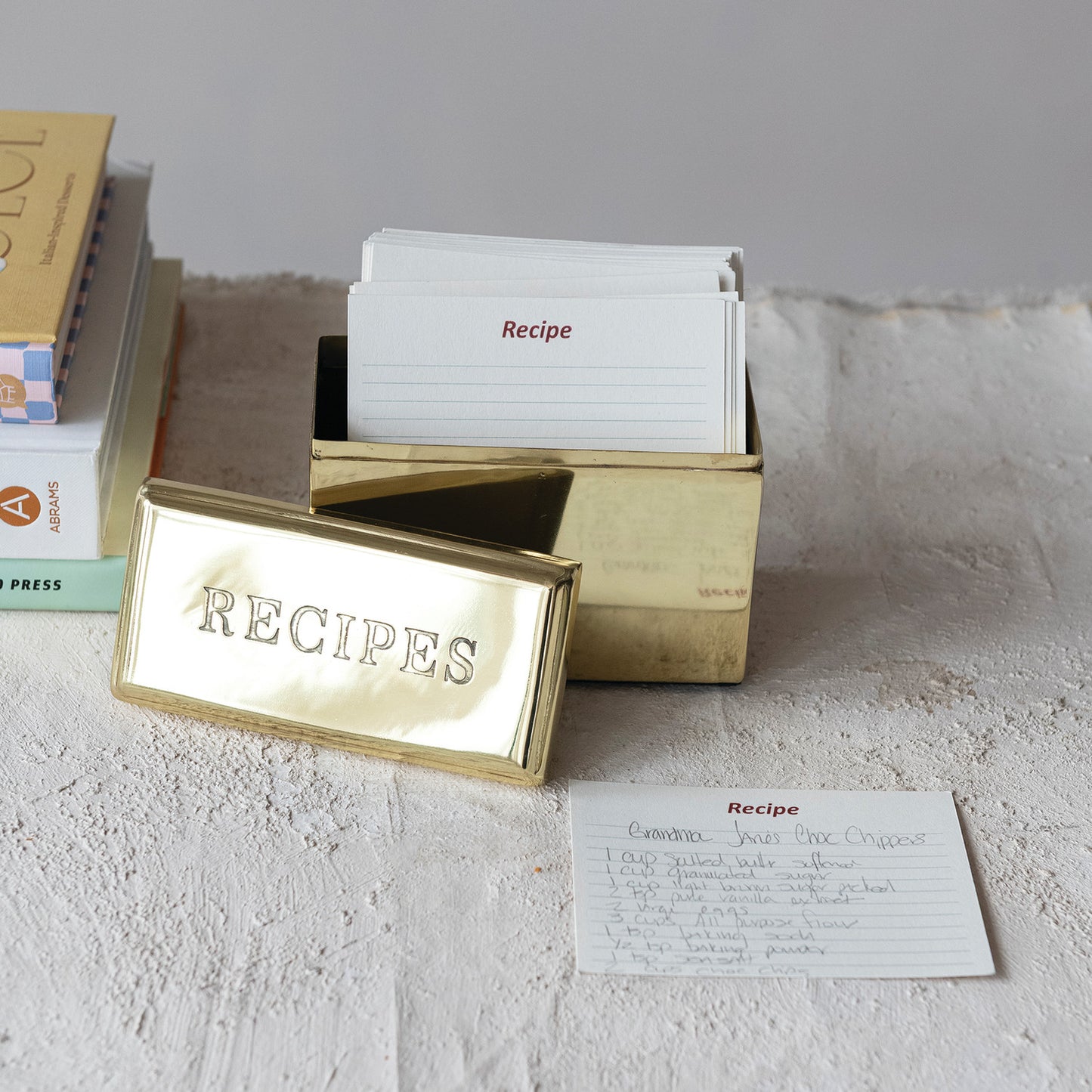 Stainless Steel Recipe Box