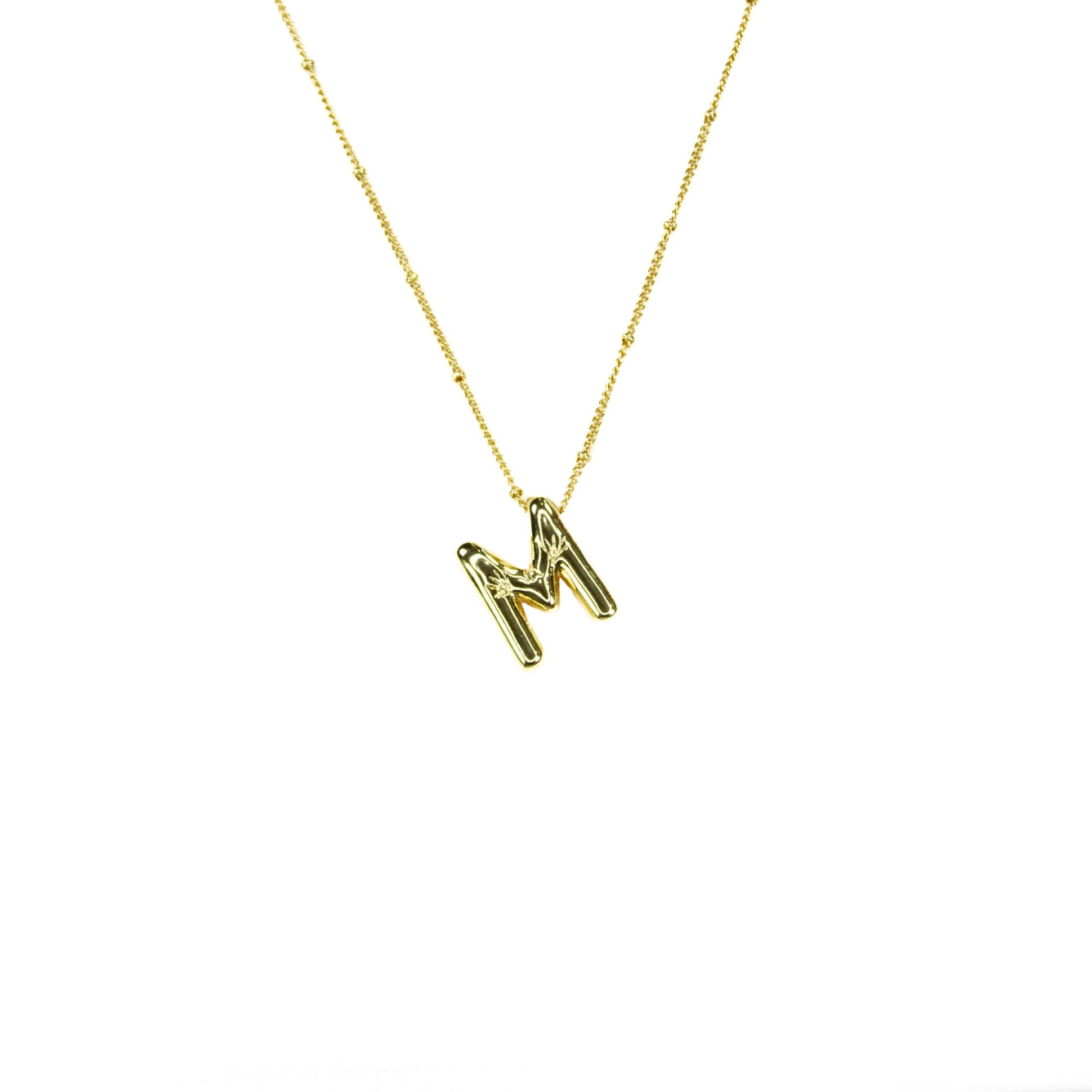 Bubble Initial Necklace