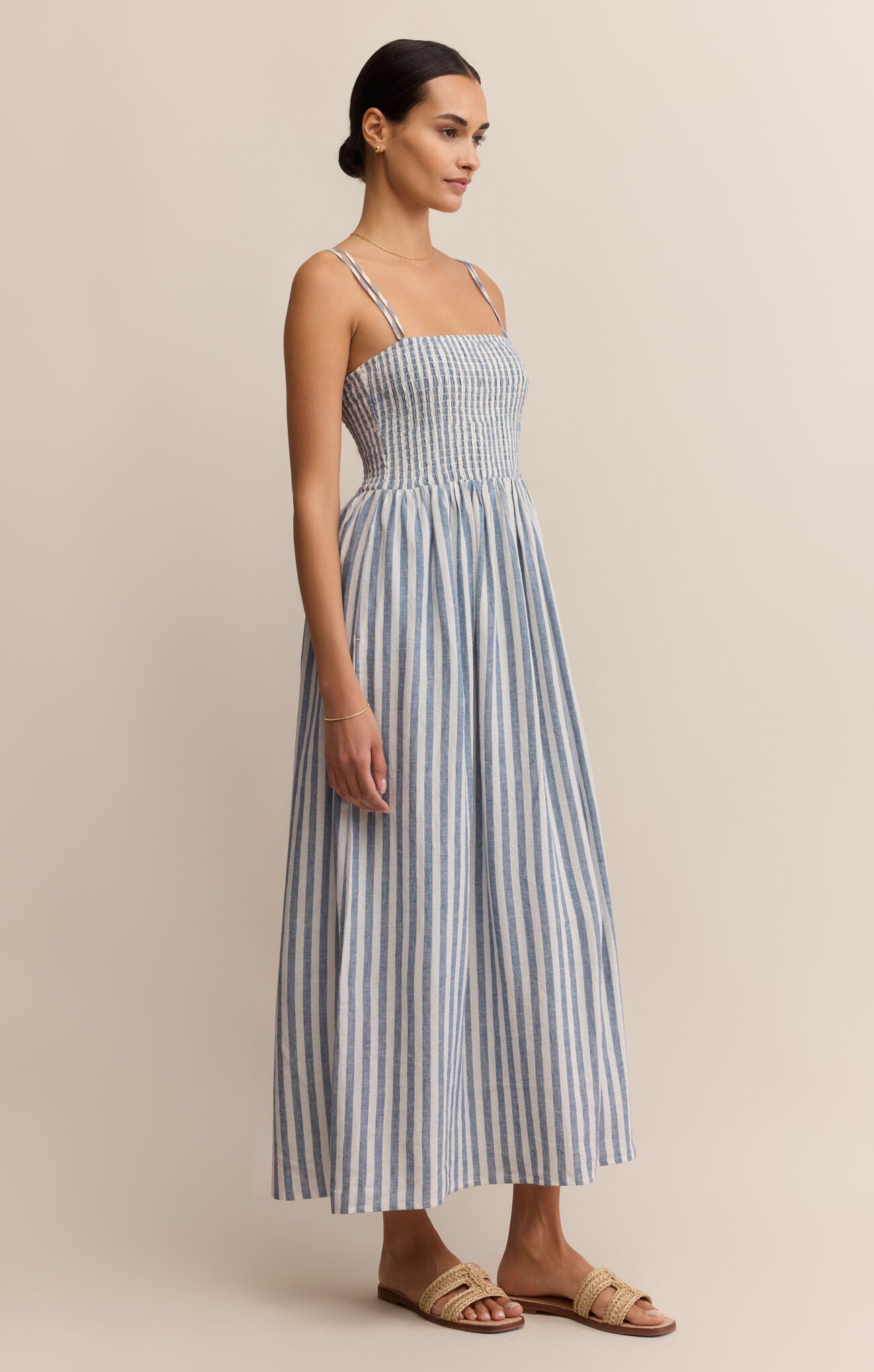 Nadine Striped Midi Dress Shop Solis Nadine Striped Midi Dress Shop Solis