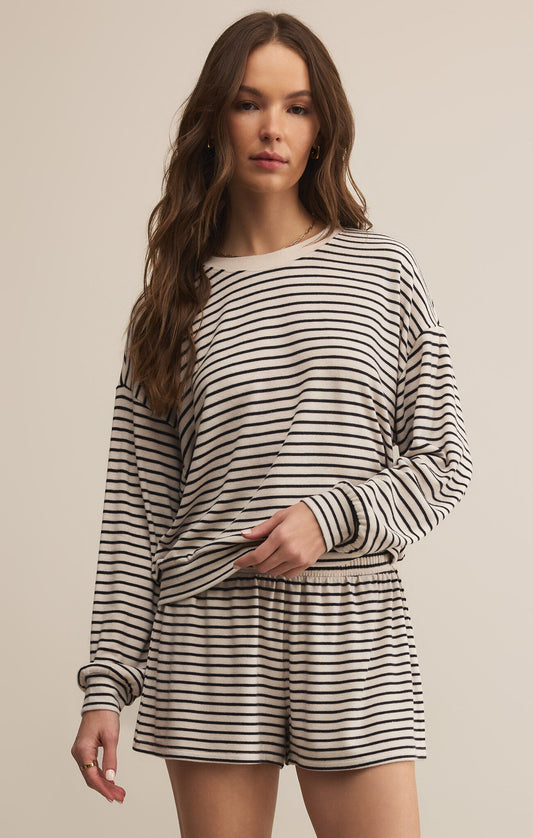 Luxe Stripe LS Top