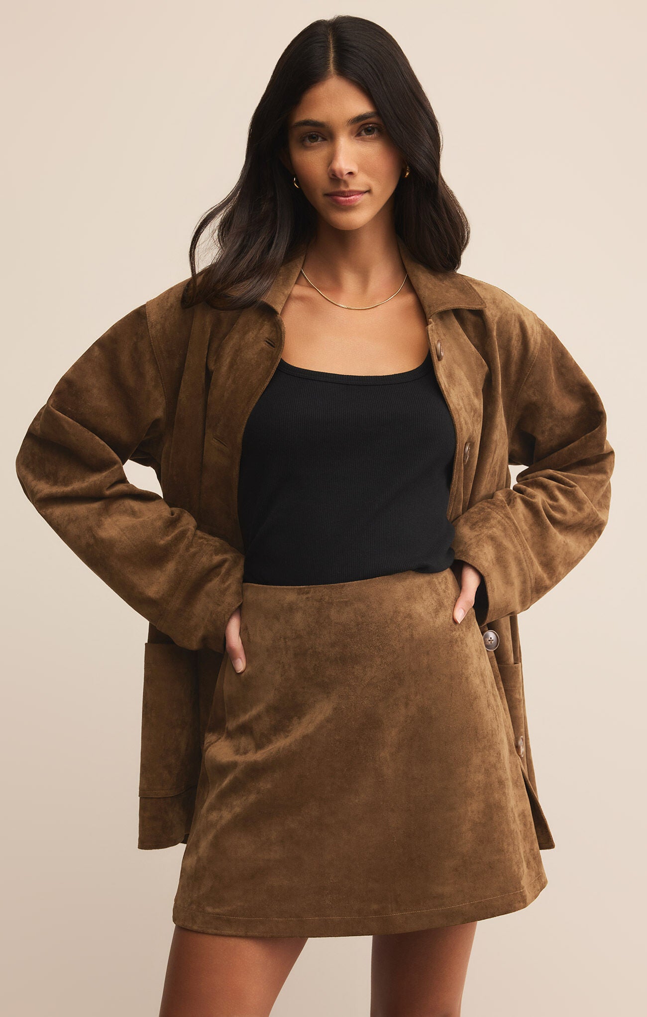 Ciera Suede Mini Skirt