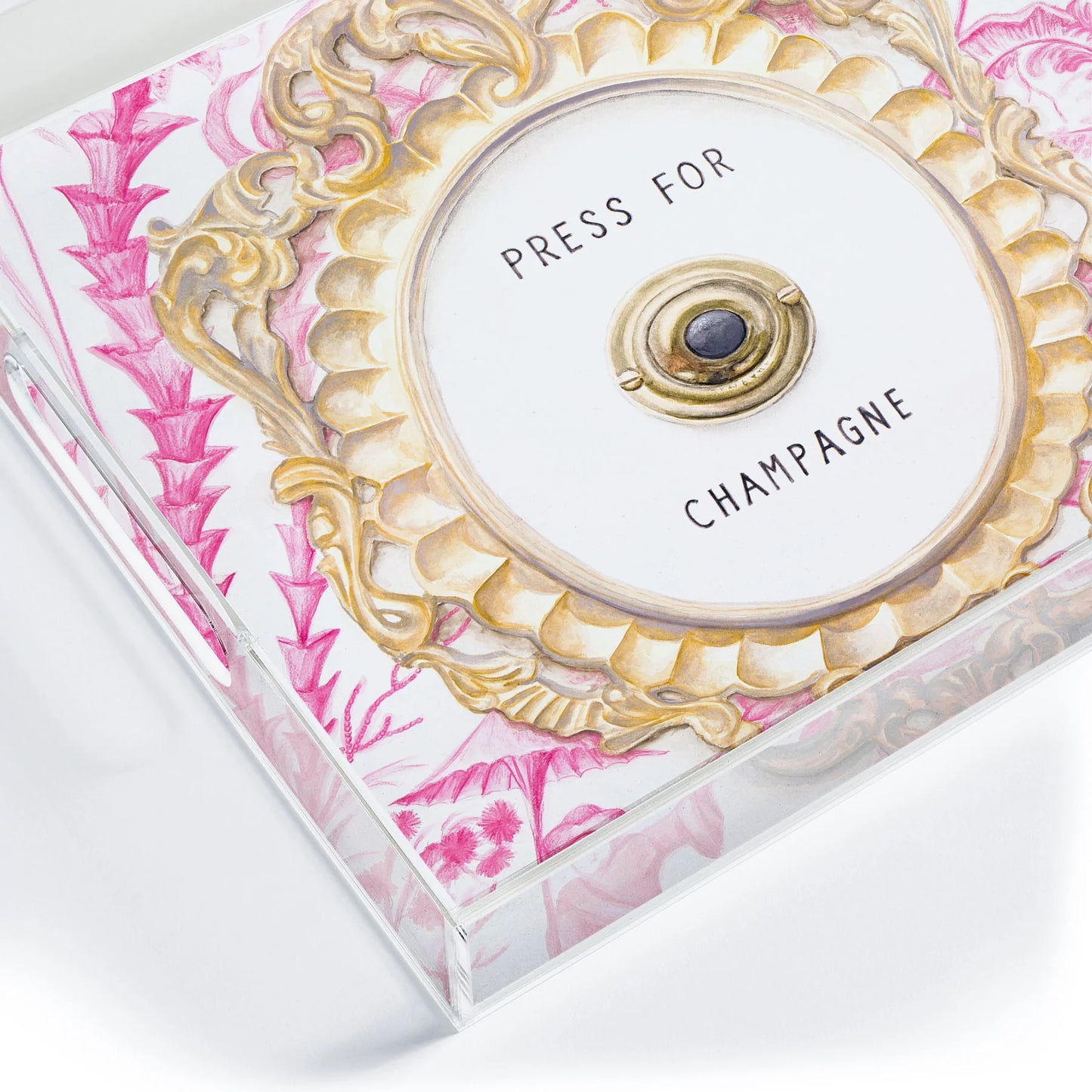 Small Acrylic Tray - Press For Champagne