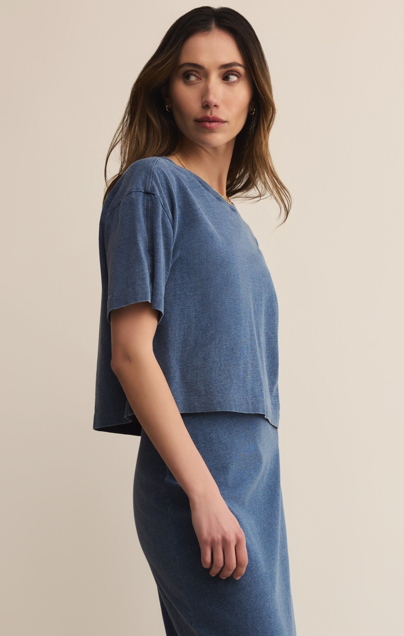 On The Go Jersey Denim Tee