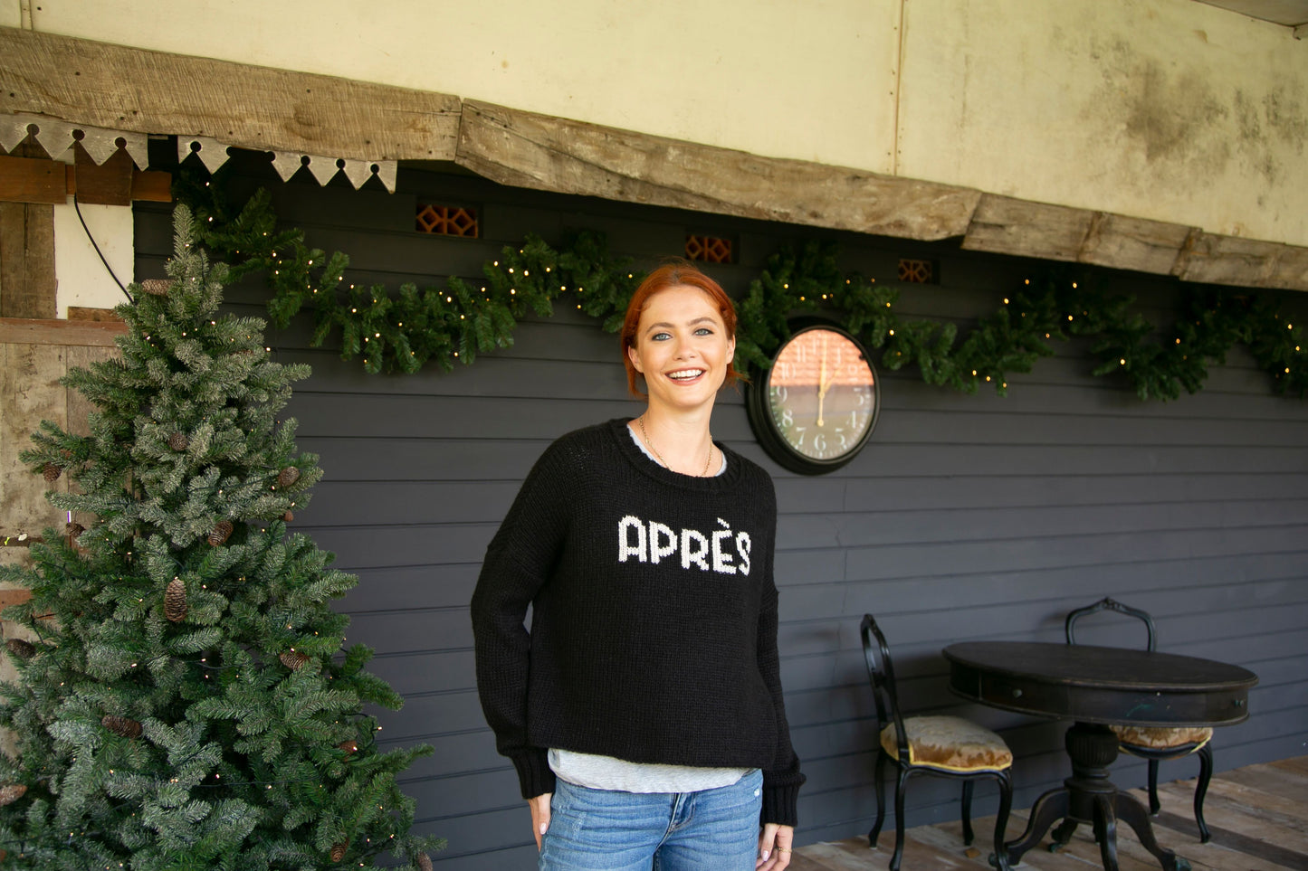 Apres Cropped Crewneck Sweater