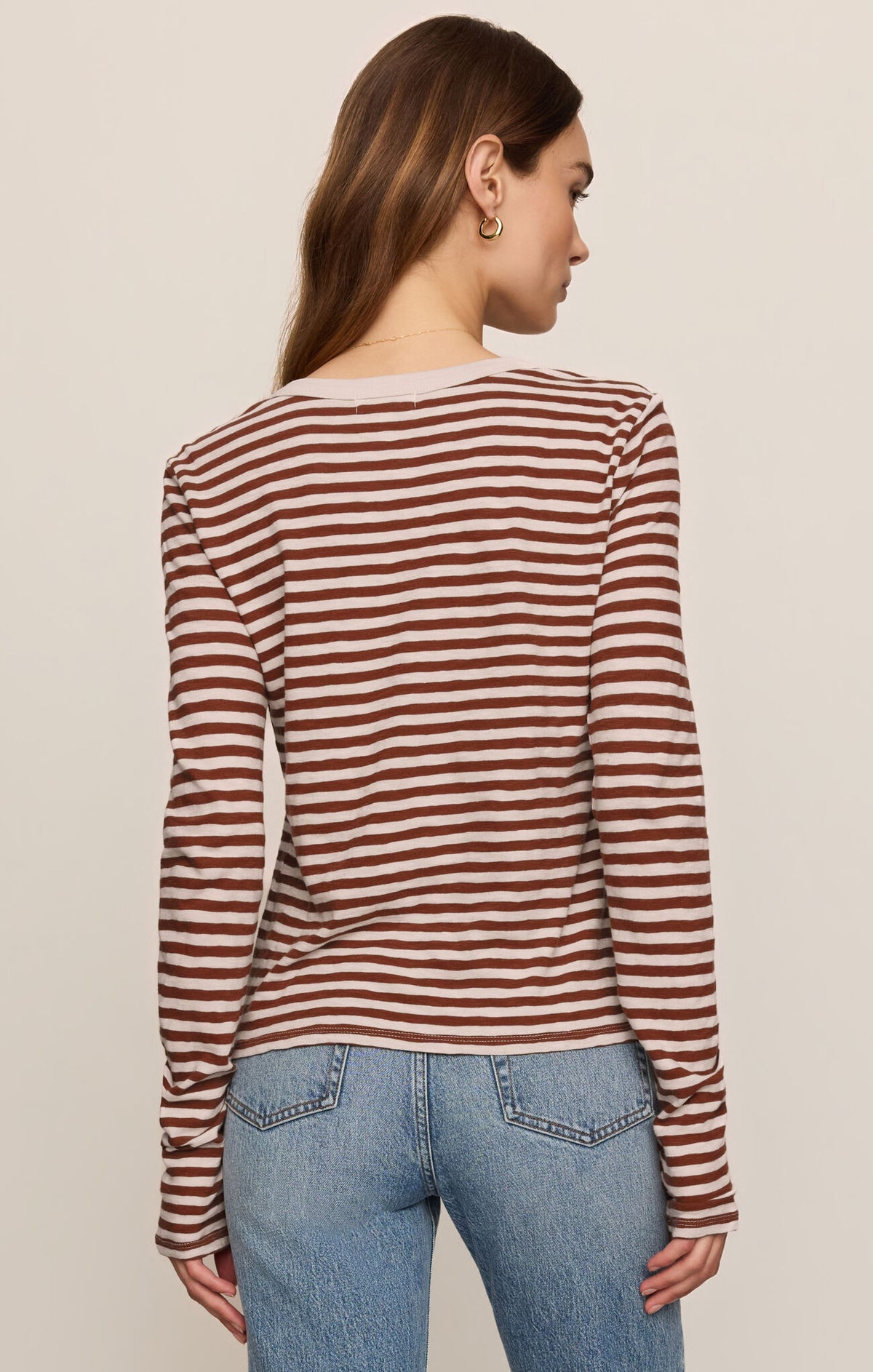 Junie Longsleeve Stripe Slub Tee Shirt
