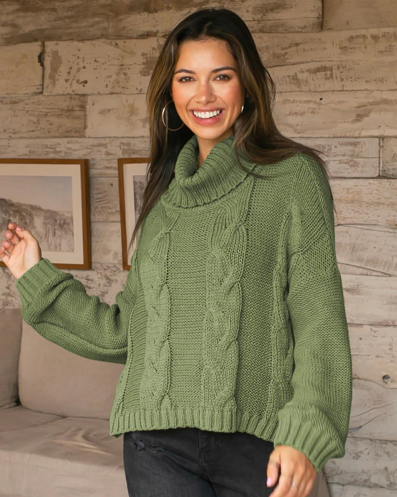 Cider House Cropped Turtleneck Sweater