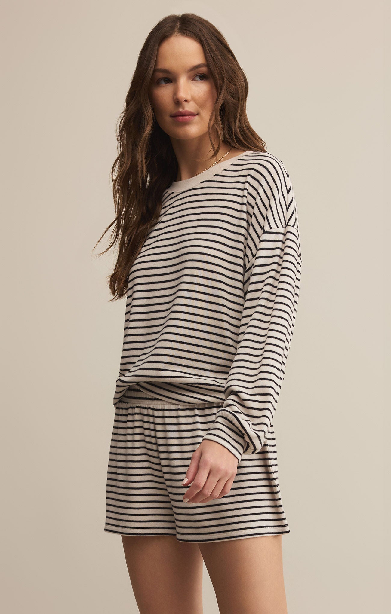 Luxe Stripe LS Top
