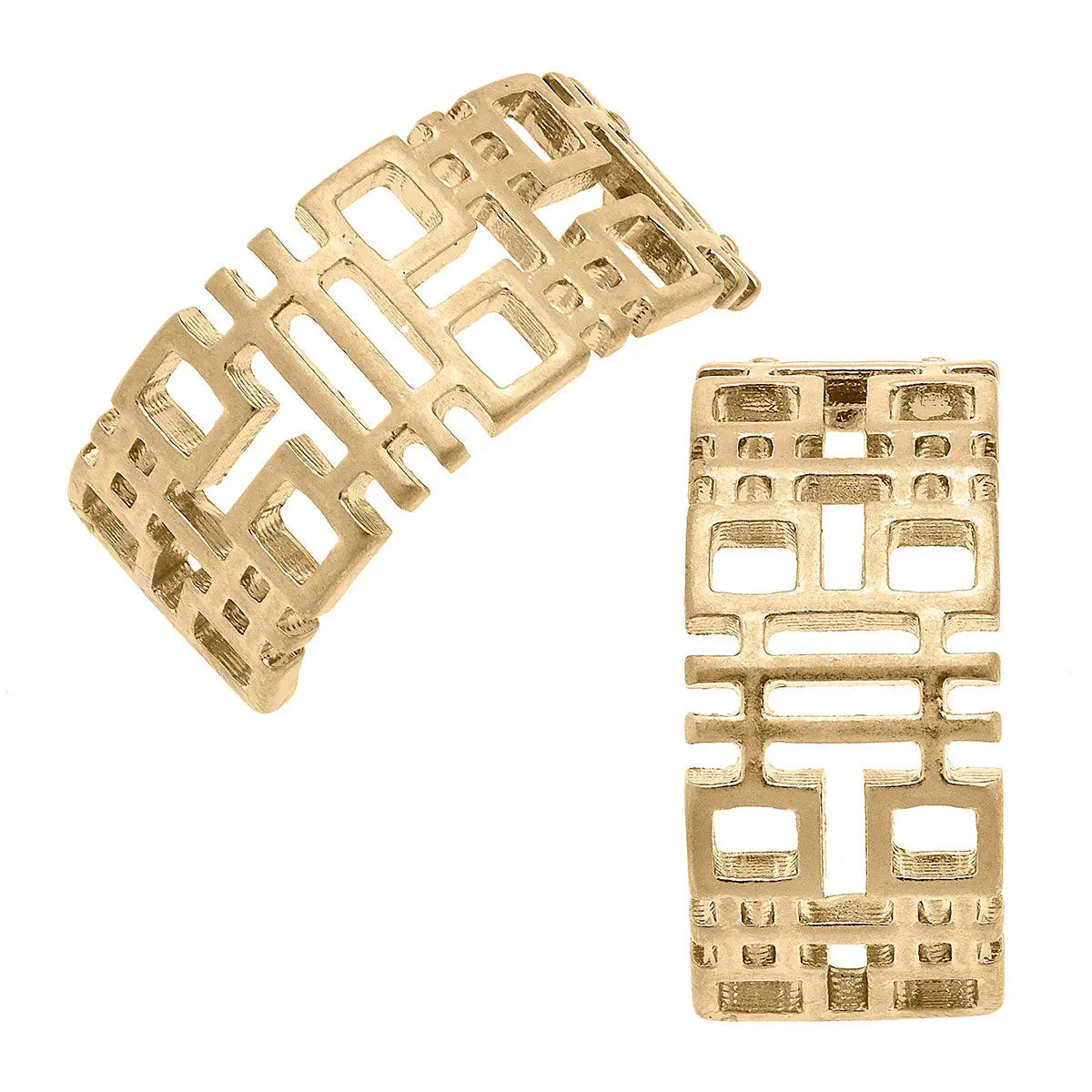 Kennedy Double Happiness Hoop Earrings