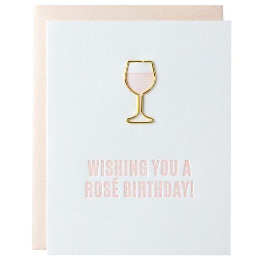 Wishing You A Rosé Birthday Card