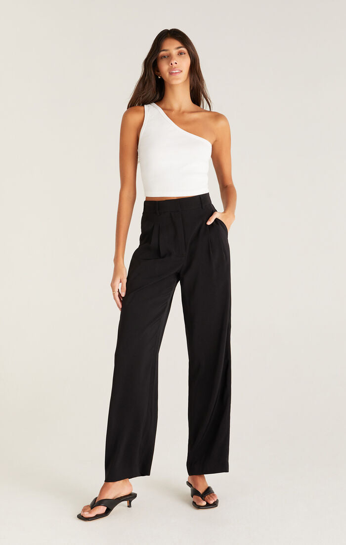 Toni One Shoulder Rib Tank