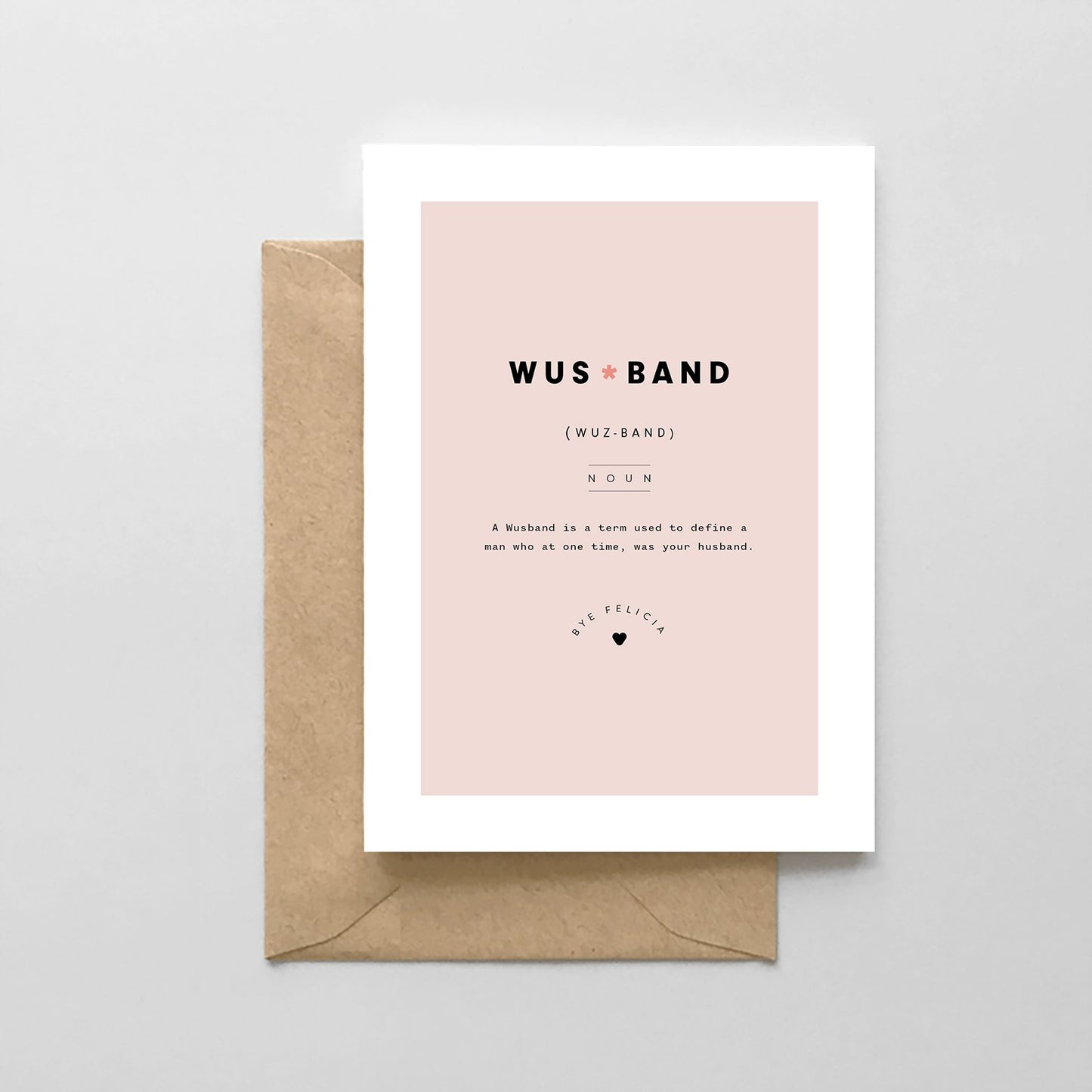 Wusband Divorce Card
