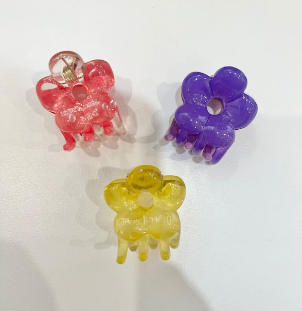 Mini Flower Hair Clip Set Of 3