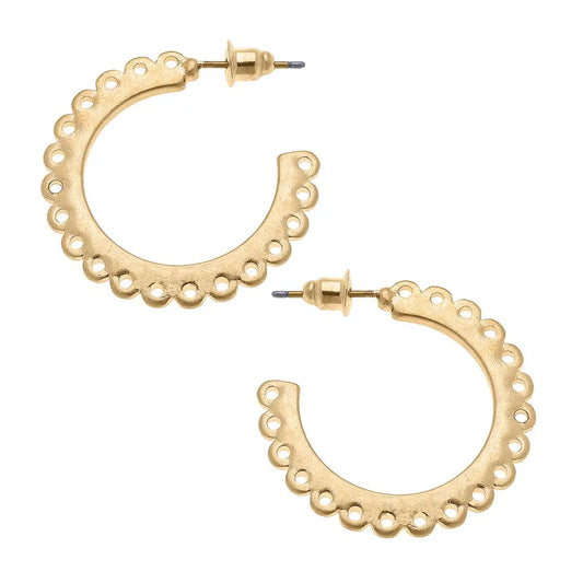Khloe Scalloped Hoop Earrings